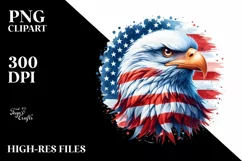 Detailed Patriotic Bald Eagle USA Colors Product Image 1