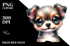 Cute Baby Dog Watercolor PNG Product Image 1