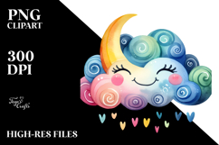 Watercolor Colorful Cloud PNG Product Image 2