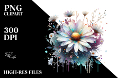 Daisy, Watercolor Splash PNG Product Image 2