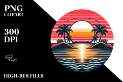 Tropical Island Sunset, 20 oz Tumbler PNG Product Image 2