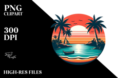 Tropical Island Sunset, 20 oz Tumbler PNG Product Image 2