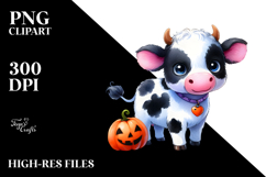 Cute Baby Halloween Cow PNG Product Image 2