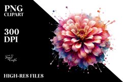 Abstract -Like Zinnia | Sublimation Clipart Product Image 1