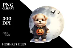 Cute Baby Puppy Halloween PNG Product Image 2