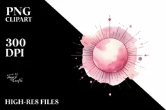 Smiling Pinkish Sun, Transparent PNG Product Image 2