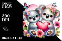 Baby Koala Heart PNG Product Image 2