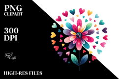 Simple Cute Boho Flower PNG Product Image 2