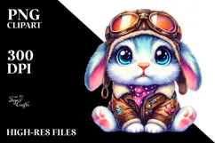 Vibrant Crazy Eyes Cute Baby Bunny, PNG Product Image 2