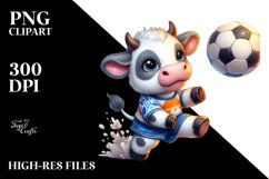 Cute Baby Cow Playing Handball in Style Product Image 1