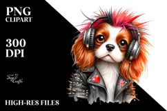 Watercolor Baby Cavalier King Charles Spaniel Big Eyes as a Product Image 2