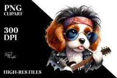 Watercolor Baby Cavalier King Charles Spaniel Big Eyes as a Product Image 2