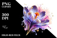 Abstract Glossy Golden Crocus | Clipart Product Image 3