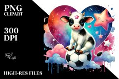 Baby Cow with Heart PNG Product Image 2