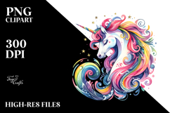 Vibrant Unicorn Fairy Tale PNG Product Image 2