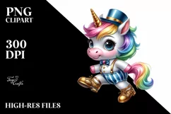 colorful Baby Unicorn in Tap Dancer Outfit Product Image 3