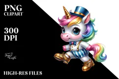 colorful Baby Unicorn in Tap Dancer Outfit Product Image 2