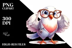 Dove with es and Big Eyes PNG Product Image 1