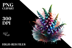 Abstract Glossy Foxglove | Sublimation | Clipart Product Image 2