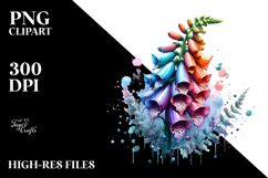 Abstract Glossy Foxglove | Sublimation | Clipart Product Image 2