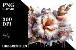 Detailed Shiny Gladiolus | Clipart Product Image 3
