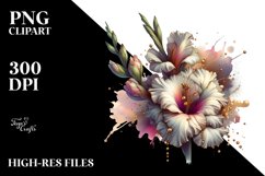 Detailed Shiny Gladiolus | Clipart Product Image 3