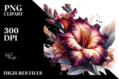 Detailed Shiny Gladiolus | Clipart Product Image 1