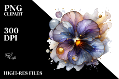 Glossy Pansy PNG Product Image 2