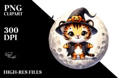 Cute Baby Tiger Halloween PNG Product Image 2
