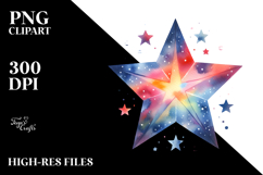Simple Colorful Star PNG Product Image 2