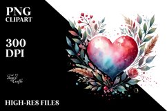 Digital Painting Paintbrush Style Heart PNG Product Image 2