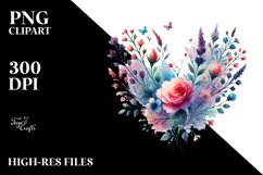 Heart Paintbrush Style, Digital Painting PNG Product Image 2