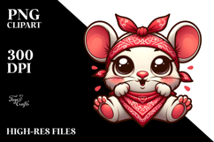 Playful Mouse with Goofy Bandana, PNG Product Image 2