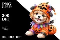 Cute Baby Dog Dressed Halloween | Sublimation | Clipart Product Image 3