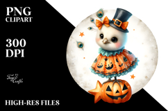 Retro Baby Peacock Halloween PNG Product Image 2
