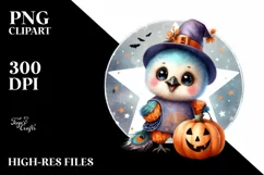 Retro Baby Peacock Halloween PNG Product Image 3