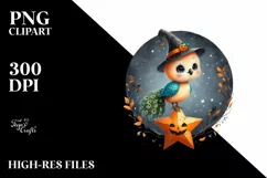 Retro Baby Peacock Halloween PNG Product Image 3