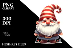 Funny Retro Gnome Clipart PNG Product Image 2