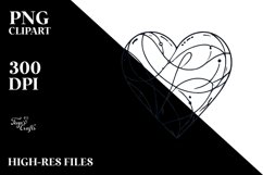 Simple Lineart Heart PNG Product Image 2