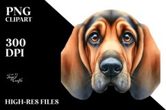 cute Bloodhound Illustration | Watercolor Clipart Product Image 3
