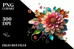 Watercolor Luxury Flower Splash Clipart Product Image 1