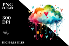 Colorful Hanging Hearts PNG Product Image 2