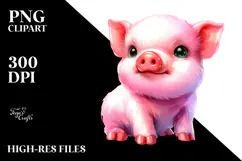 Cute Baby Pig, Transparent PNG Product Image 2