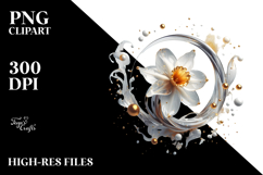 Glossy Daffodil in Material, PNG Product Image 2