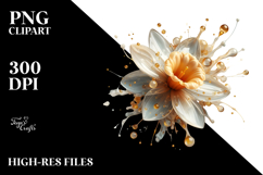 Abstract Daffodil Splash PNG Product Image 2