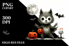 Simple Funny Halloween Clipart PNG Product Image 1