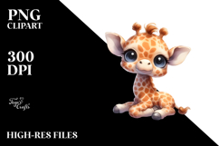 Baby Giraffe Digital Watercolor PNG Product Image 2