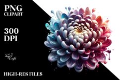 Abstract Glossy Chrysanthemum | Clipart Product Image 3