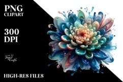 Abstract Glossy Chrysanthemum | Clipart Product Image 1