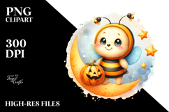 Retro Baby Bee Halloween PNG Product Image 2